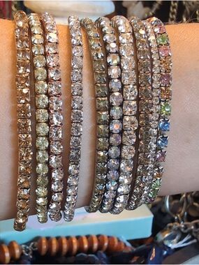 X10 Pastel Jubilee Crystal Stretch Bracelet Collection